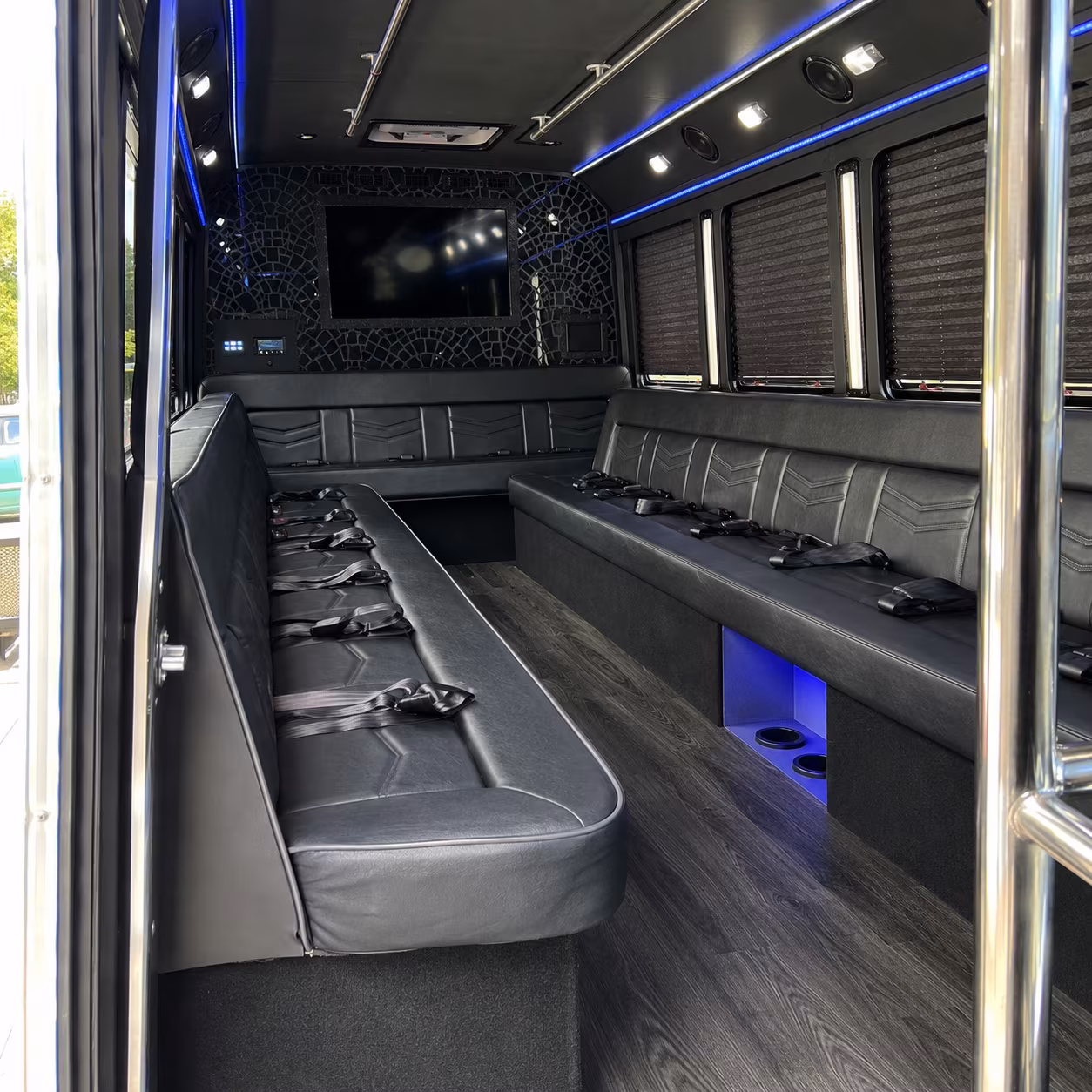 a party bus that turns the ride into part of the night